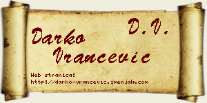 Darko Vrančević vizit kartica